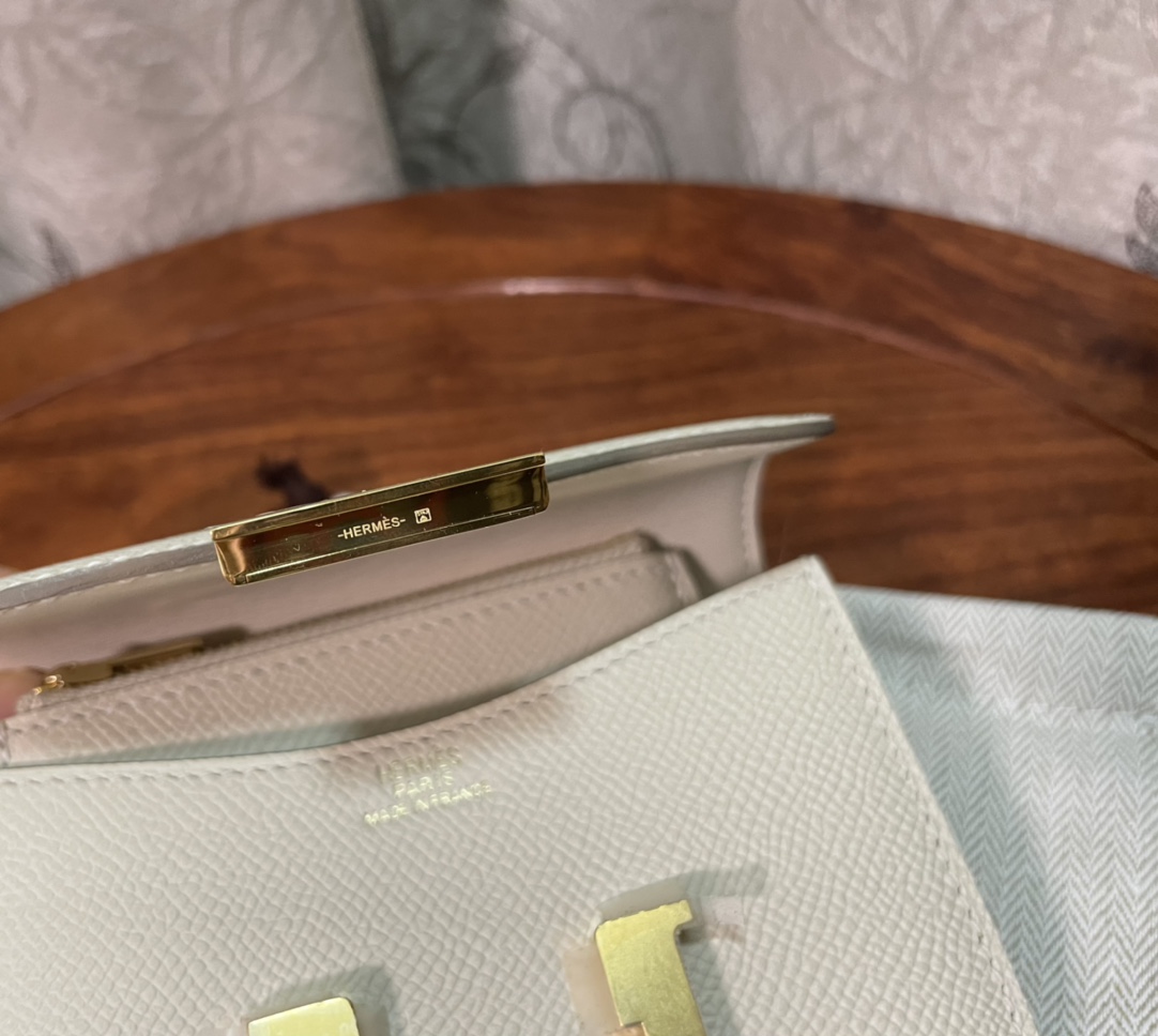 에르메스 콘스탄스백 미니 나타 화이트 금장